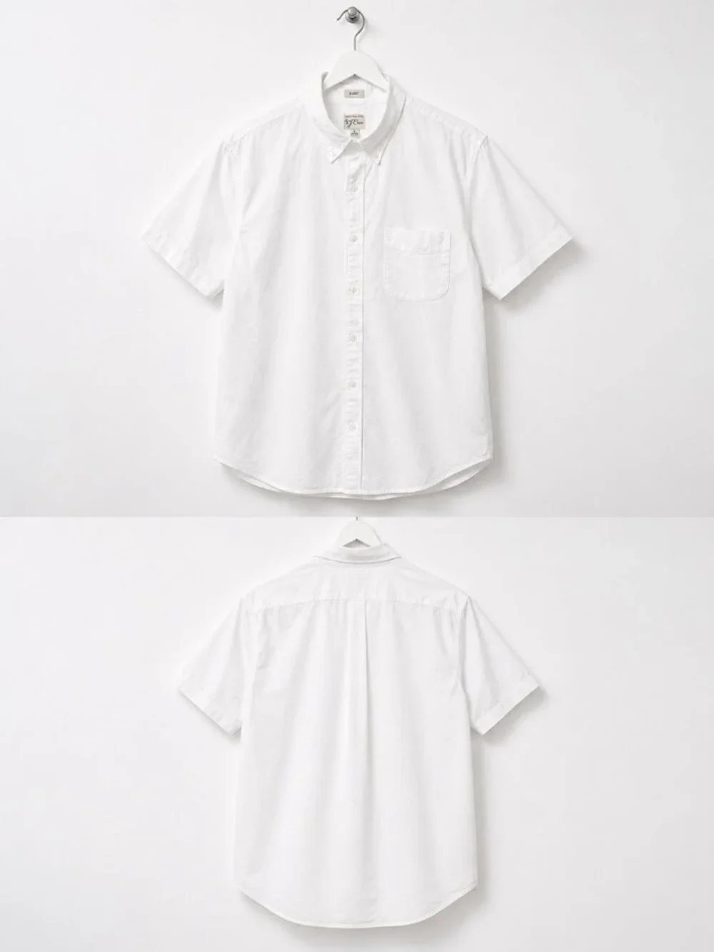J.Crew American Pima Cotton Short Sleeve Oxford Shirt White Classic Fit L H4811